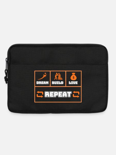 Dream Build Live Repeat - Laptop bag 13" - black