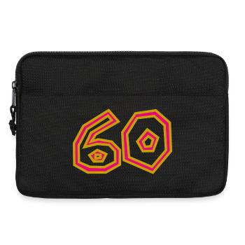 60. 60 JAHRE. 60-JÄHRIGES JUBILÄUM. 60. GEBURTSTAG. - Laptoptasche 13" - Schwarz - Vorne