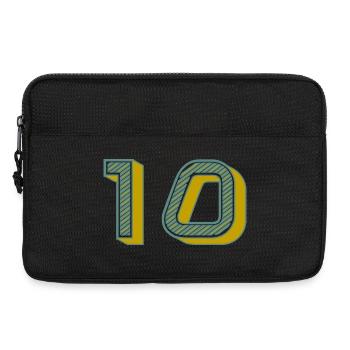 10. 10 JAHRE. 10-JÄHRIGES JUBILÄUM. 10-JÄHRIGES JUBILÄUM. - Laptoptasche 13" - Schwarz - Vorne