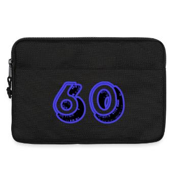 60. 60 JAHRE. 60-JÄHRIGES JUBILÄUM. 60. GEBURTSTAG. - Laptoptasche 13" - Schwarz - Vorne