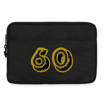 60. 60 ANS. 60e ANNIVERSAIRE. ANNIVERSAIRE 60 ANS. - Sacoche pour ordinateur portable 13 pouces - noir - Devant