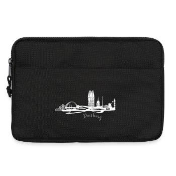 Stadtansicht von Duisburg Skyline - Laptoptasche 13" - Schwarz - Vorne