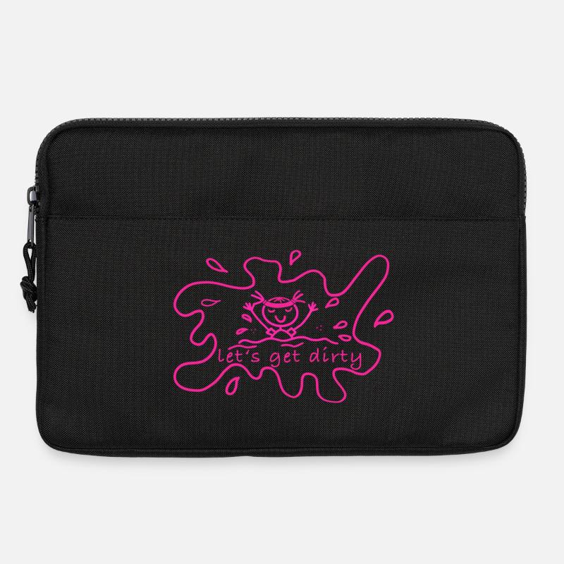 Let's Get Dirty Neon Splash Design - Laptoptasche 13" - Schwarz