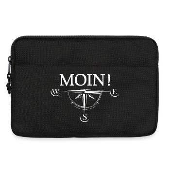 moin kompass hamburg ostsee mojn symbol - Laptoptasche 13" - Schwarz - Vorne