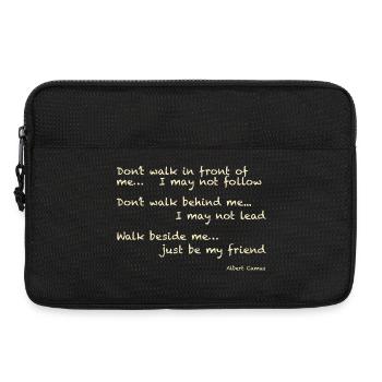 Albert Camus: Dont walk in front of me... I may - Laptoptasche 13" - Schwarz - Vorne