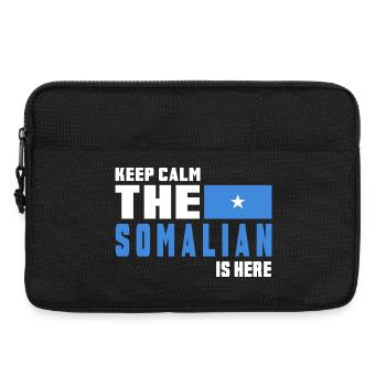 Keep Calm Somalia Flaggen Design - Laptoptasche 13" - Schwarz - Vorne