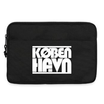Copenhagen Danmark lettering design - Laptop bag 13" - black - Front