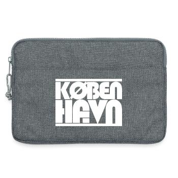 Copenhagen Danmark lettering design - Laptop bag 13" - heather grey - Front