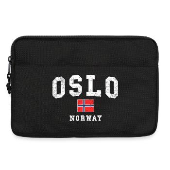 Drapeau d’Oslo Norvège Vintage - Sacoche pour ordinateur portable 13 pouces - noir - Devant
