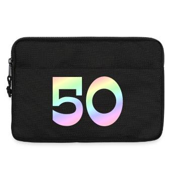 geburtstagsshirt, 50 pastell Verlauf - Laptoptasche 13" - Schwarz - Vorne