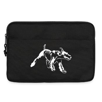 Airedale Terrier "Black Edition" - Laptop bag 13" - black - Front