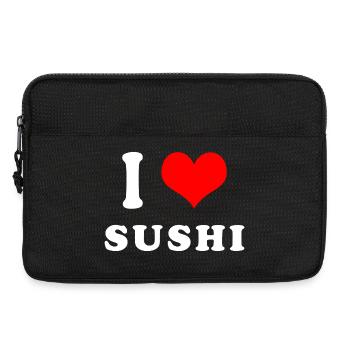 J'adore le sushi - Sacoche pour ordinateur portable 13 pouces - noir - Devant