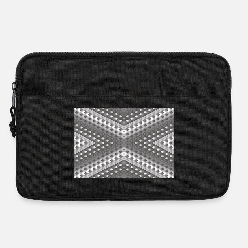 Grauer Farbverlauf gedreht - Laptoptasche 13" - Schwarz