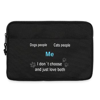 Cats and Dogs, Tier tatzen, besitzer, Halter - Laptoptasche 13" - Schwarz - Vorne