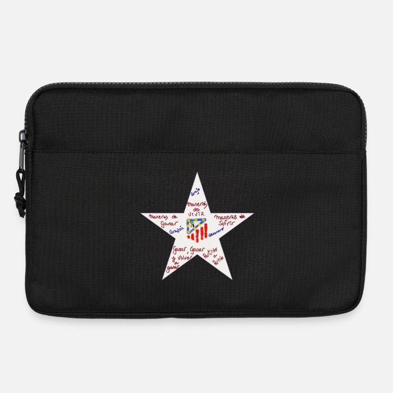 Silberner Stern von Aleti und emblematische Phrasen - Laptoptasche 13" - Schwarz