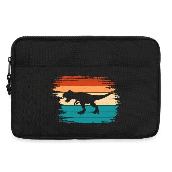 T Rex Dino Dinosaurier - Laptoptasche 13" - Schwarz - Vorne