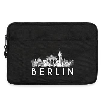La ligne d’horizon de Berlin en blanc - Sacoche pour ordinateur portable 13 pouces - noir - Devant