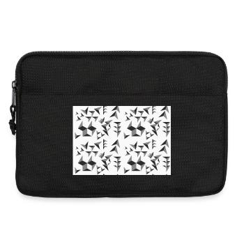 Dekopattern Pyramiden Schwarz-Weiß - Laptoptasche 13" - Schwarz - Vorne