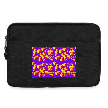 Deco pattern cube colored - Laptop bag 13" - black - Front
