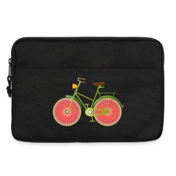 witziges grünes Fahrrad mit Wassermelonen Räder - Laptoptasche 13" - Schwarz - Vorne