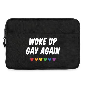 Woke Up Gay Again - Pride Month - Laptop bag 13" - black - Front