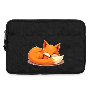 Fuchs schläft - Waldtiere Liebe Schlaf-Shirt Kind - Laptoptasche 13" - Schwarz - Vorne