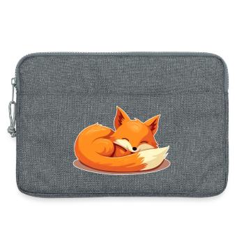 Fox Sleeps - Les animaux de la forêt adorent la chemise de sommeil enfant - Sacoche pour ordinateur portable 13 pouces - gris chiné - Devant