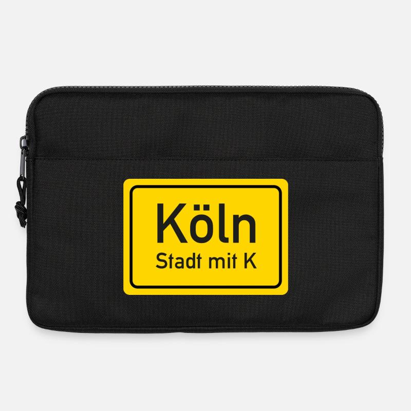 Kölner Ortsschild Deutschland - Laptoptasche 13" - Schwarz