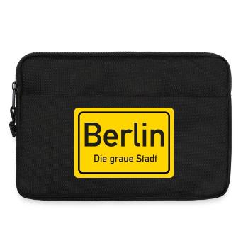 Berlin place name sign Germany - Laptop bag 13" - black - Front