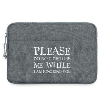 Please do not disturb me - Laptop bag 13" - heather grey - Front