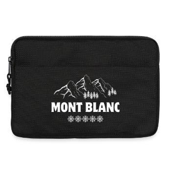 Mont blanc, domaine skiable, ski - Sacoche pour ordinateur portable 13 pouces - noir - Devant