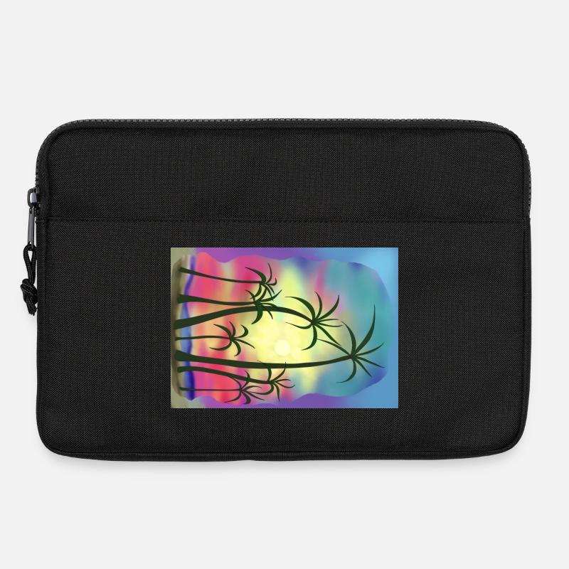 Palmen - Laptoptasche 13" - Schwarz