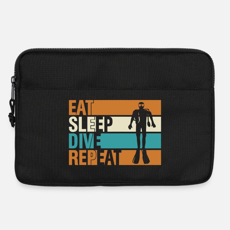 eat sleep dive repeat - Laptoptasche 13" - Schwarz