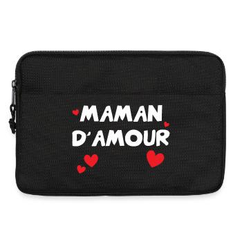 Maman d'Amour - Mother's Day - Laptop bag 13" - black - Front