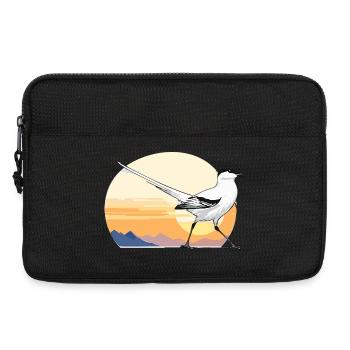 Oiseau au lever du soleil - Sacoche pour ordinateur portable 13 pouces - noir - Devant