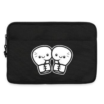 Gants de boxe drôles - Sacoche pour ordinateur portable 13 pouces - noir - Devant