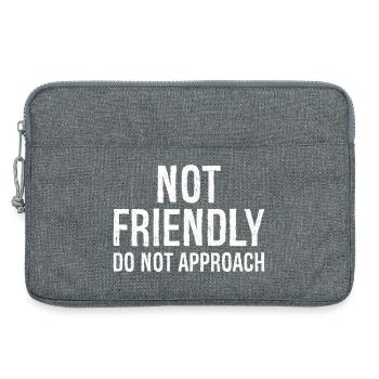 not friendly do not approach - Laptop bag 13" - heather grey - Front