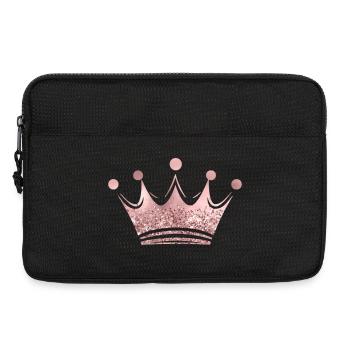 Couronne Reine/Roi Paillettes Personnalisable - Sacoche pour ordinateur portable 13 pouces - noir - Devant