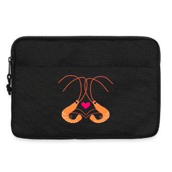 Les crevettes amoureuses - Sacoche pour ordinateur portable 13 pouces - noir - Devant