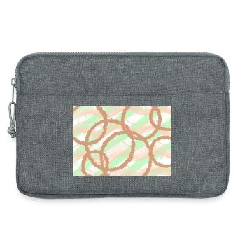 braune Kreise Hintergrund - Laptoptasche 13" - Grau meliert - Vorne