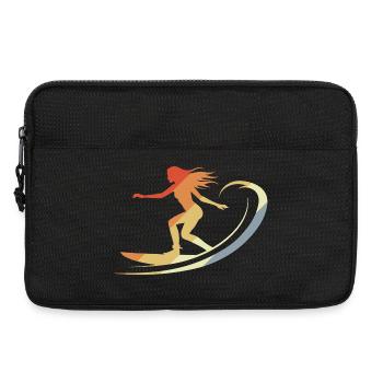 Surfeur vintage - Sacoche pour ordinateur portable 13 pouces - noir - Devant