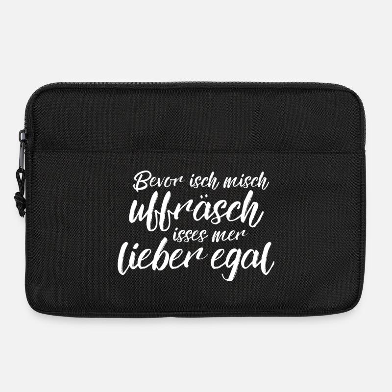 Lieber egal - weiss - Laptoptasche 13" - Schwarz