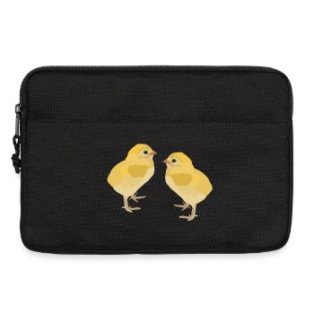 Kiki and Koko, the chicks - Laptop bag 13" - black - Front