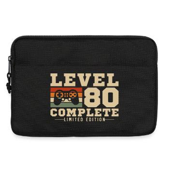Stufe 80 – Komplettes Geschenk zum 80. Jubiläum - Laptoptasche 13" - Schwarz - Vorne