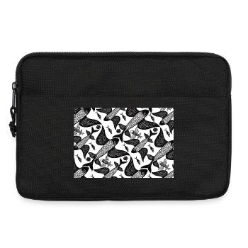 Labyrinth_der_Fische - Laptoptasche 13" - Schwarz - Vorne