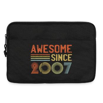 Retro Inspired 'Amazing Since 2007' Typography  - Laptop bag 13" - black - Front