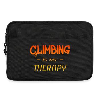 Klettern ist meine Therapie - Laptoptasche 13" - Schwarz - Vorne