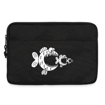 White fish and the food chain - Laptop bag 13" - black - Front