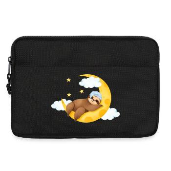 Faultier auf dem Mond - Laptoptasche 13" - Schwarz - Vorne