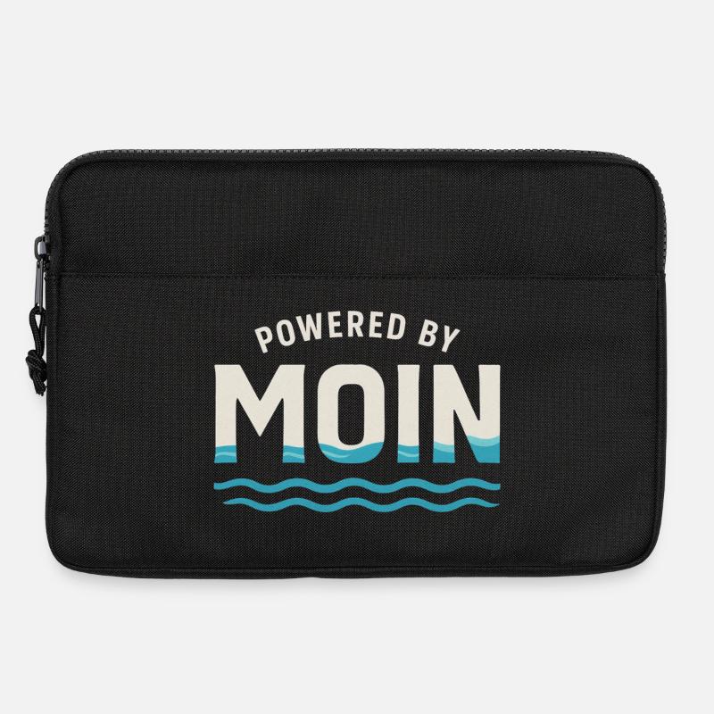 Mondkraft Wellen Logo - Laptoptasche 13" - Schwarz